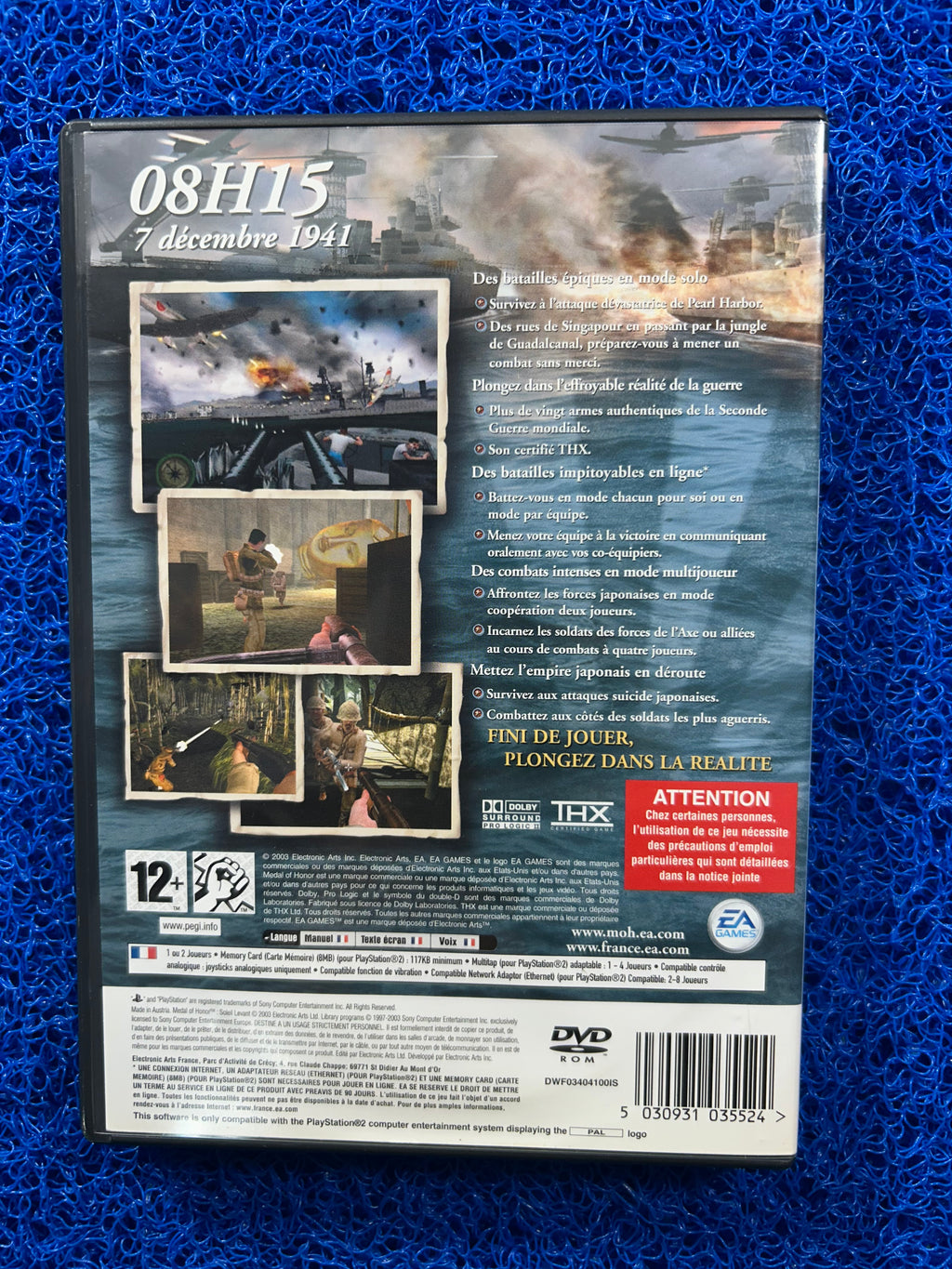 PS2 Medal of honor rising sun (E)