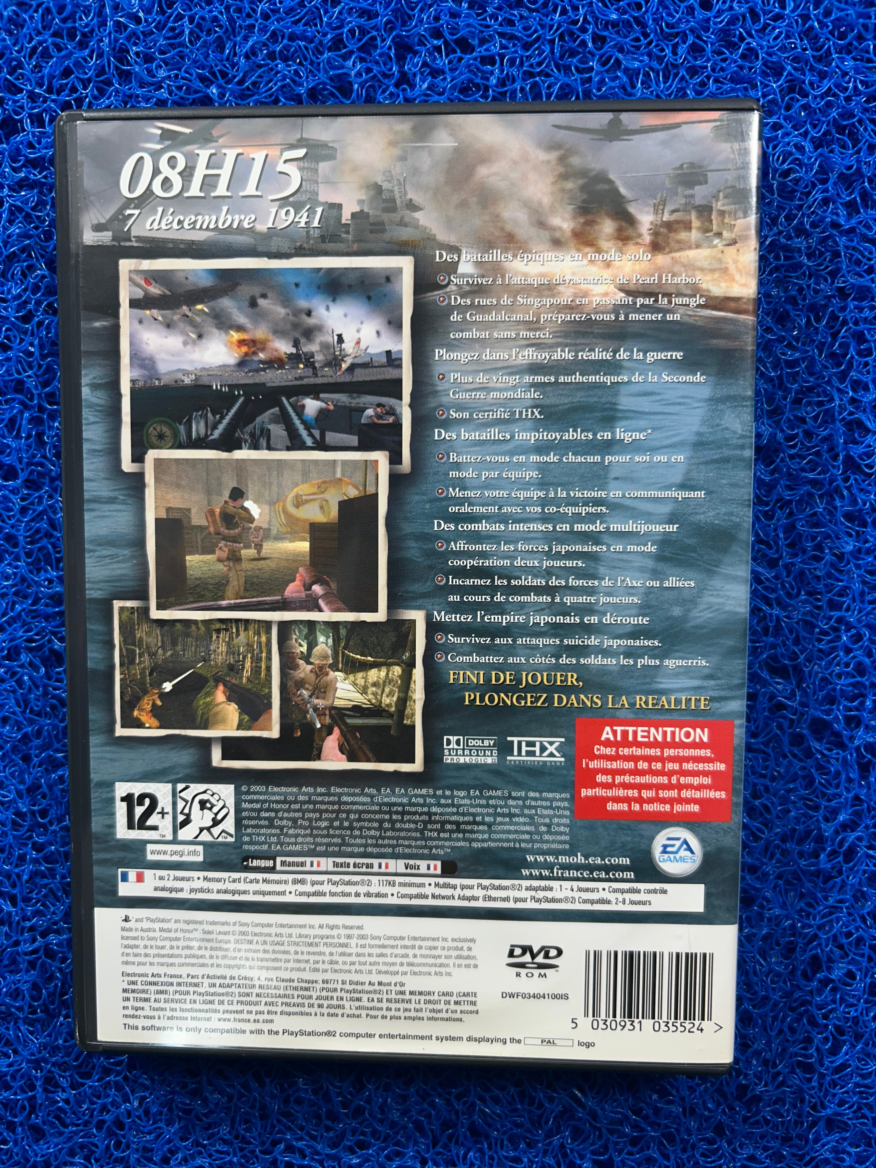 PS2 Medal of honor rising sun (E)