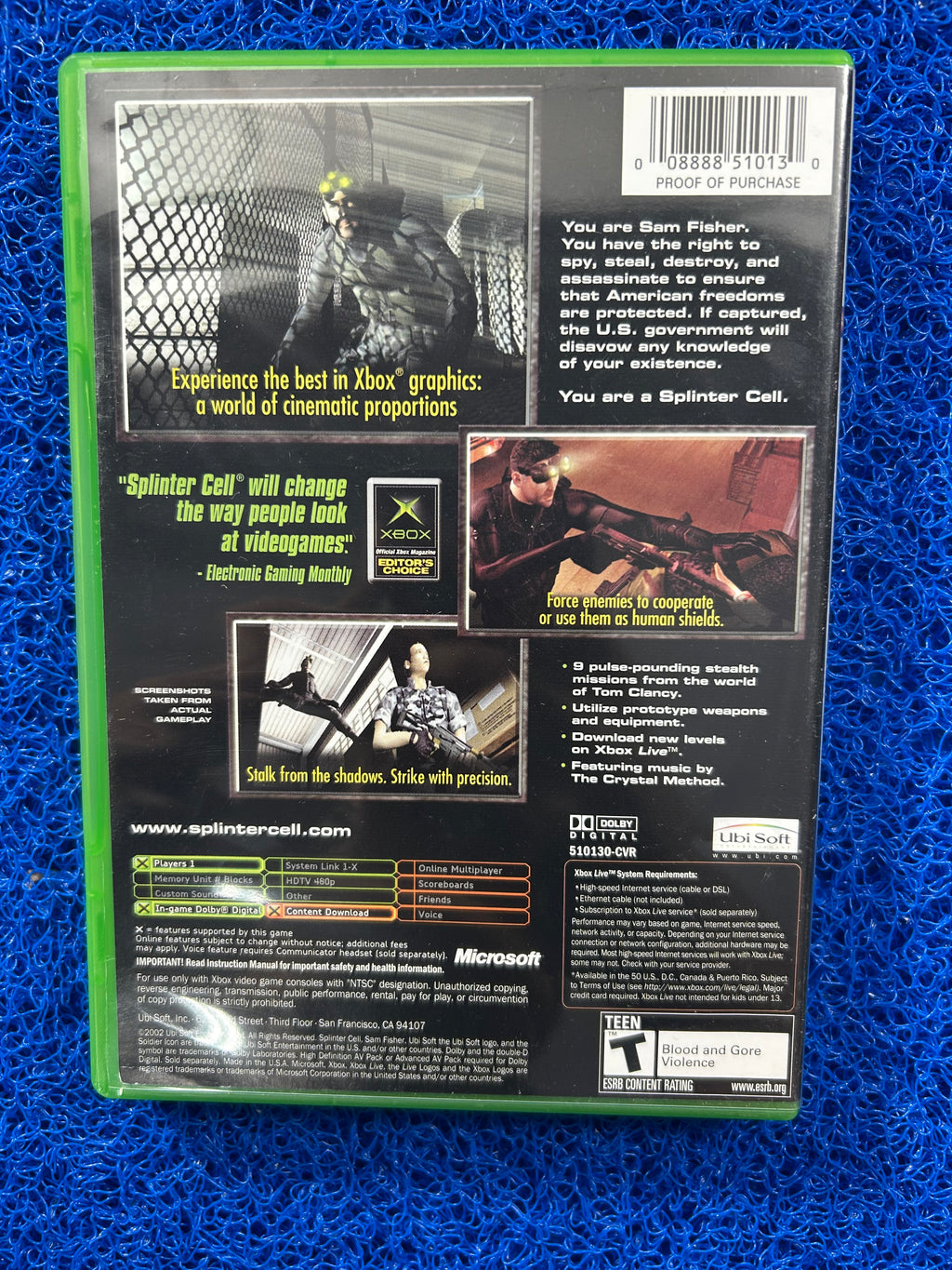XBOX Splinter cell (A)
