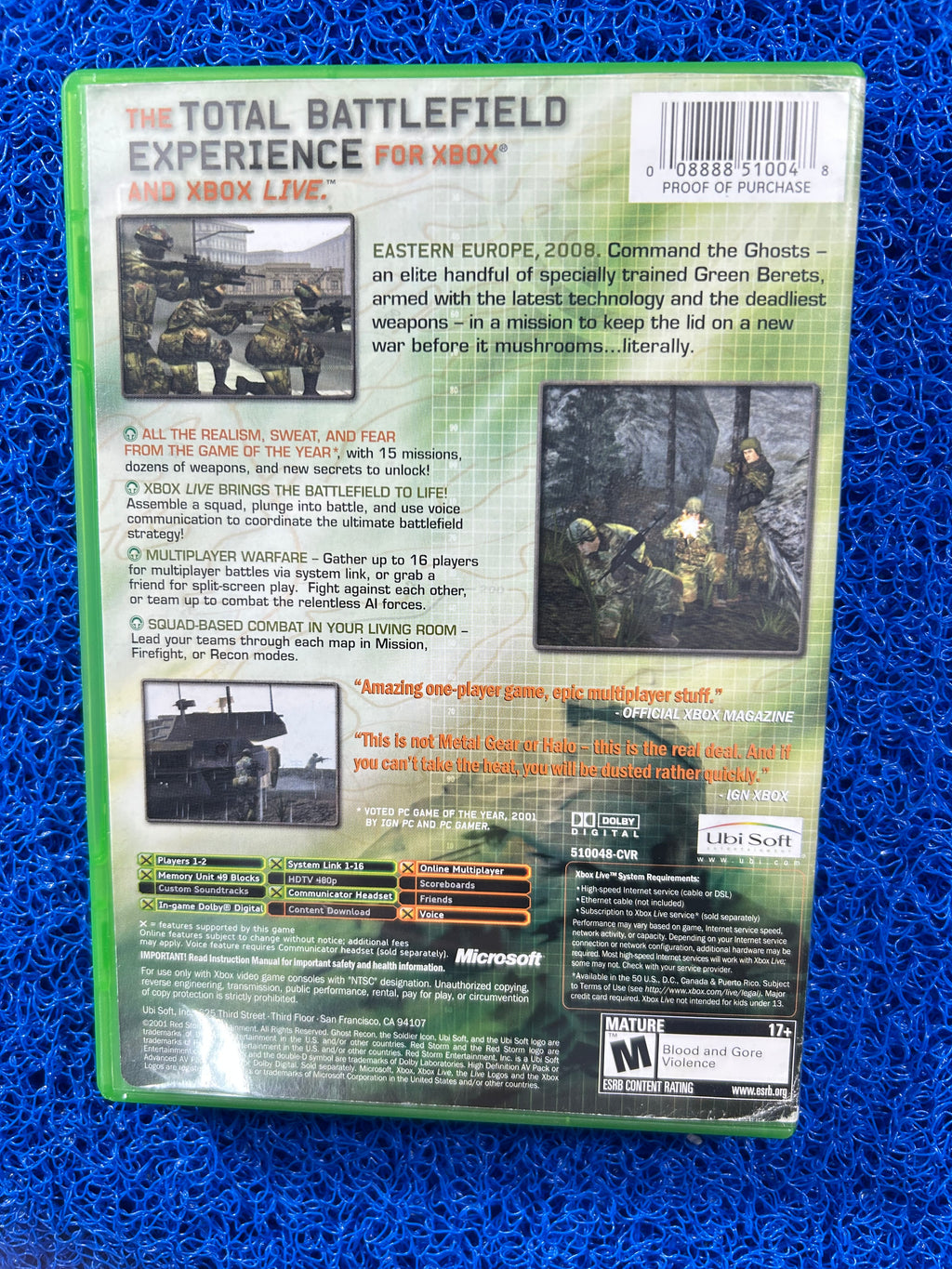 XBOX Ghost recon (A)