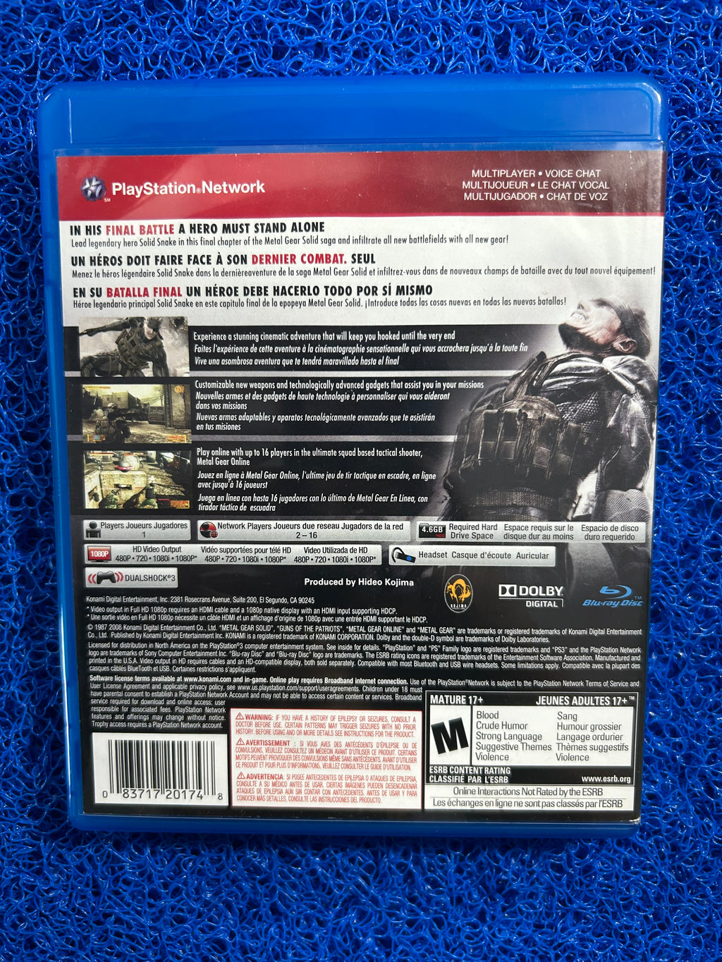 PS3 Metal gear solid 4