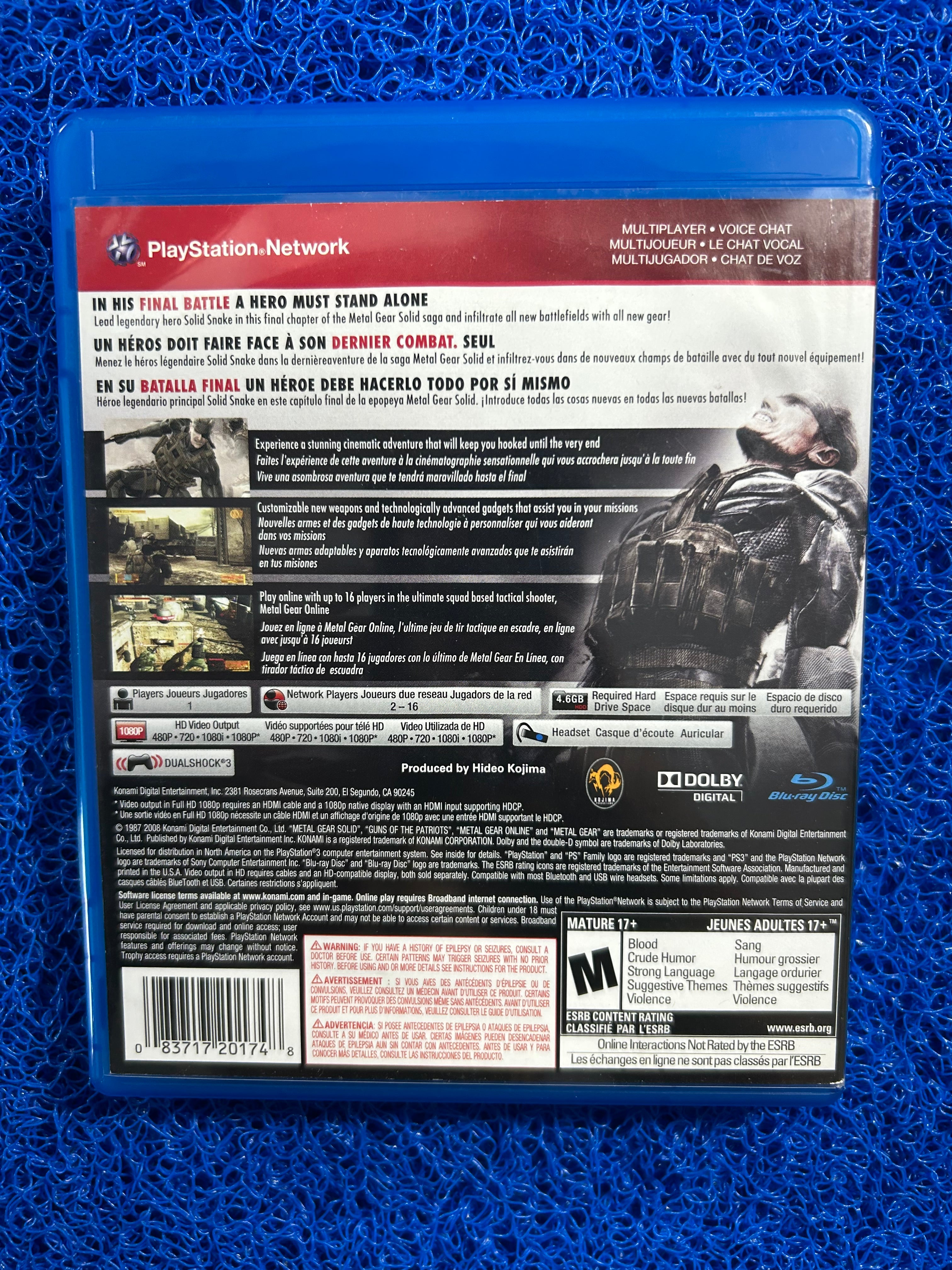 PS3 Metal gear solid 4