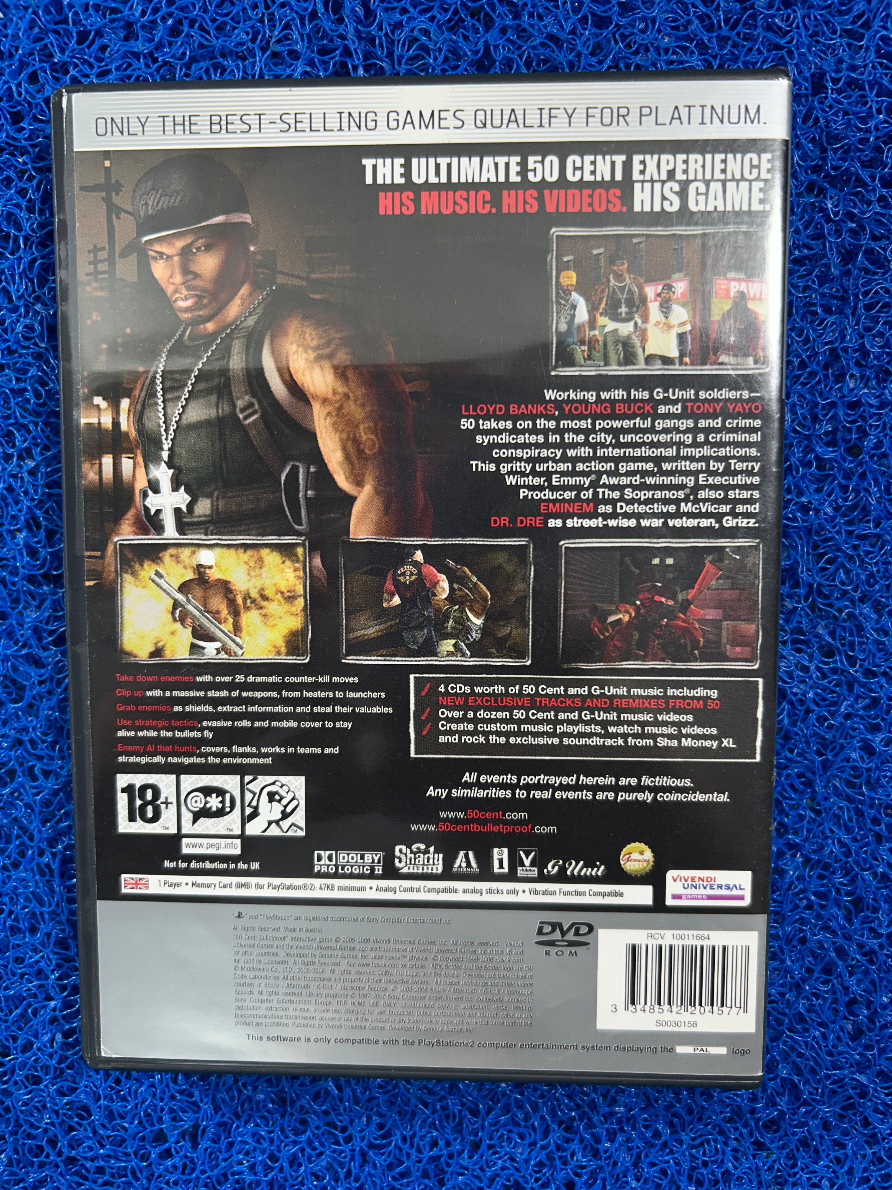 PS2# 50 Cent bulletproof (E)