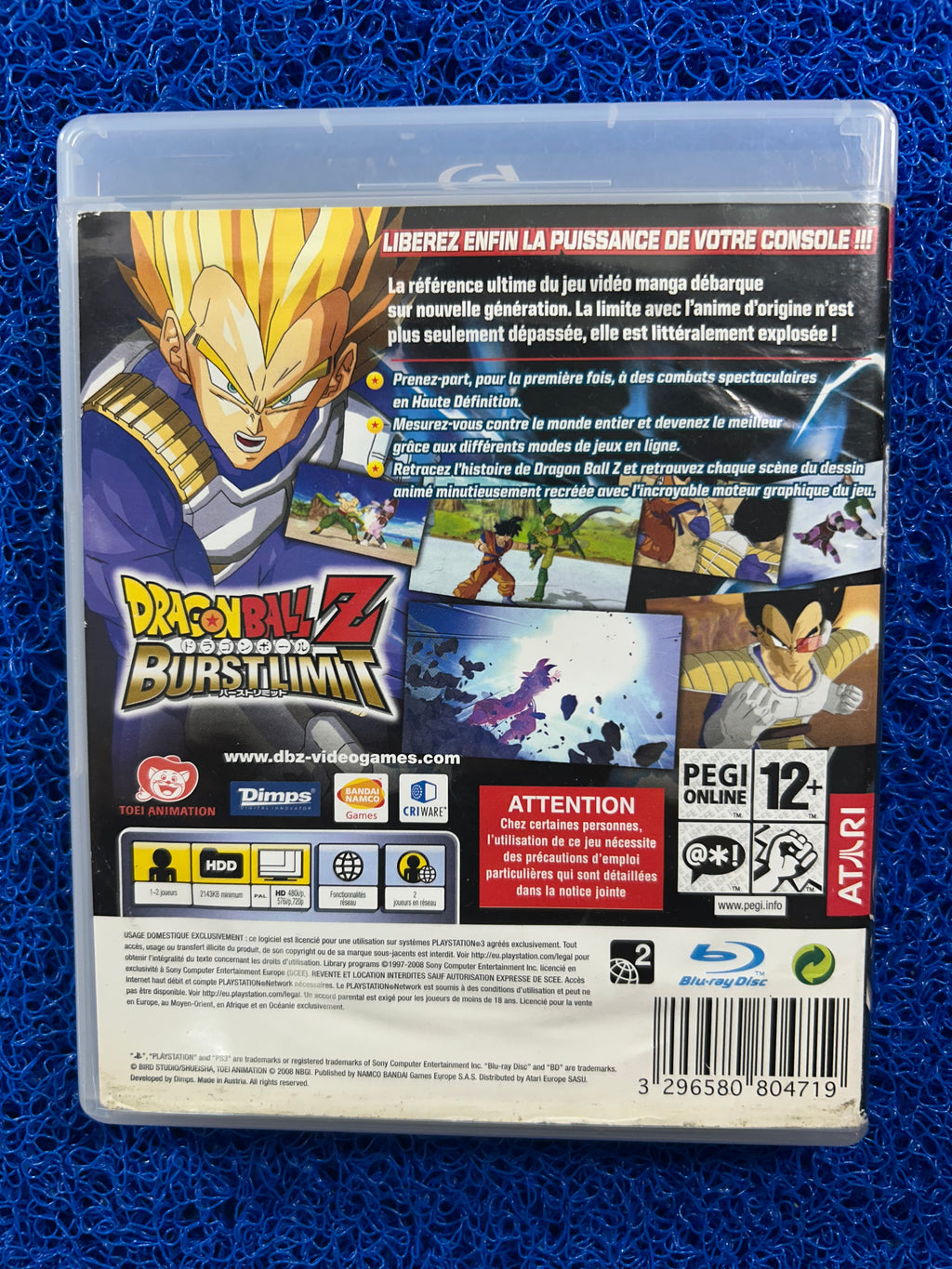 PS3 Dragon ball Z burst limit