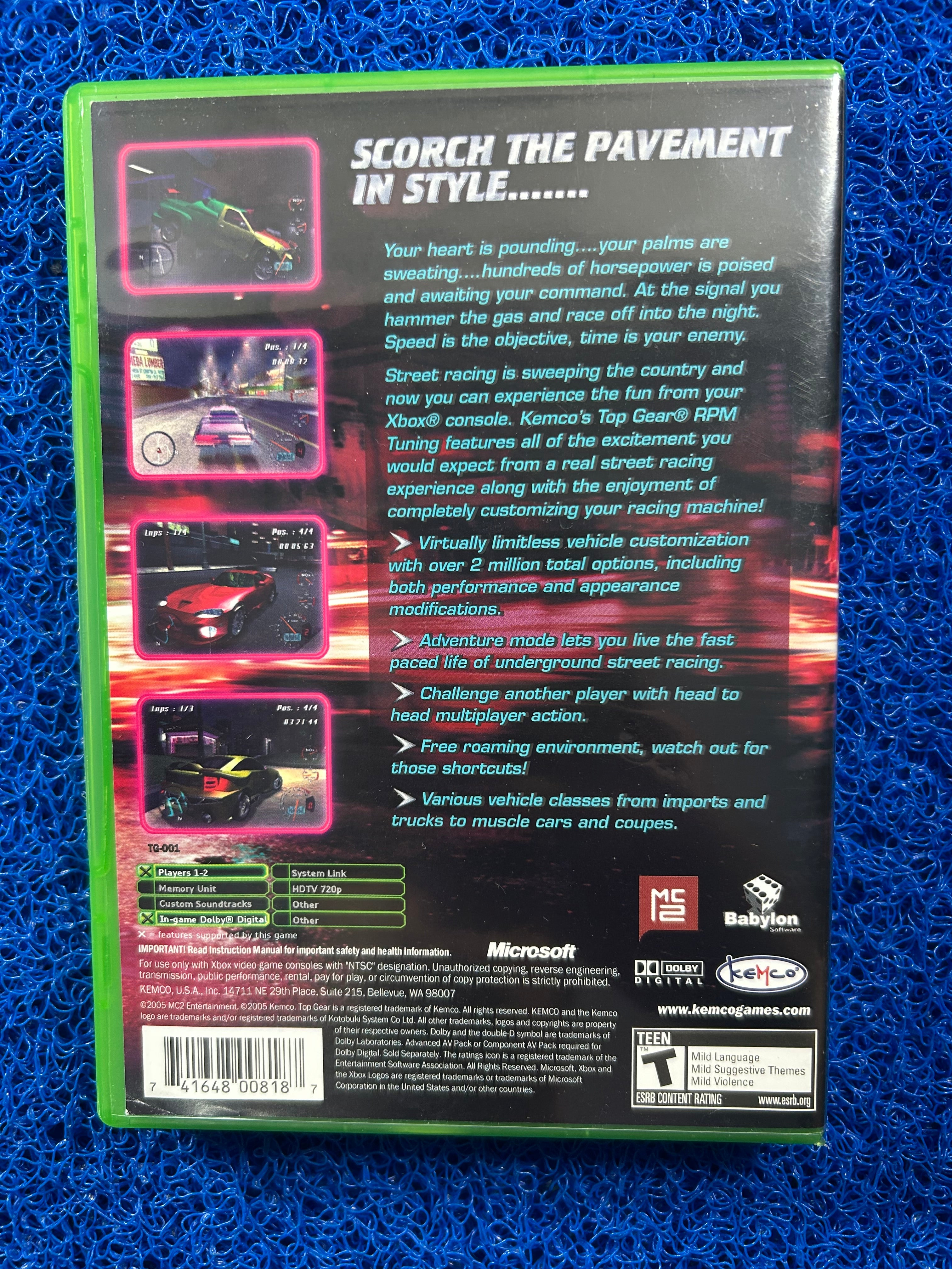 XBOX Topgear rpm tunning (A)