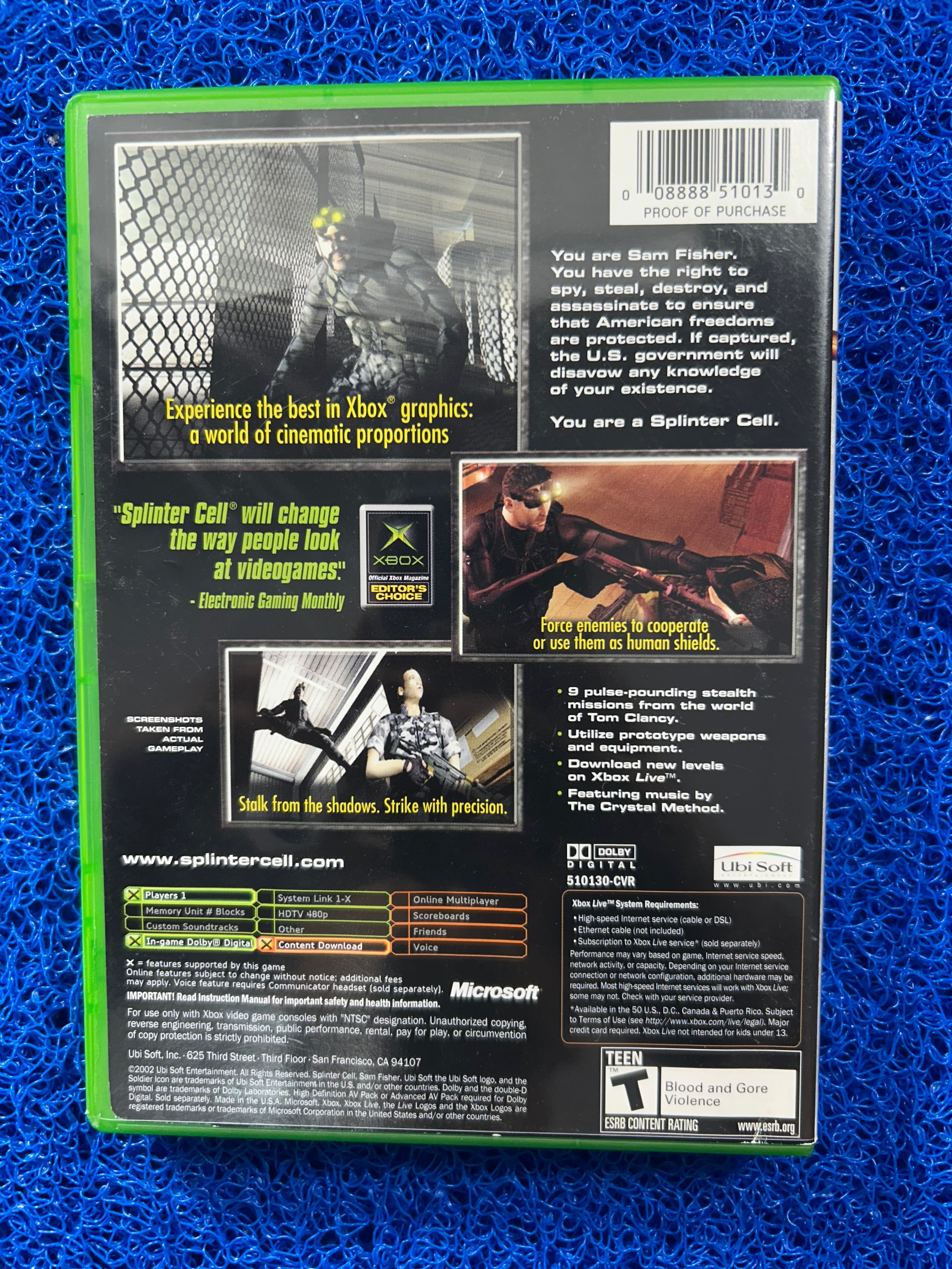 XBOX Splinter cell (A)