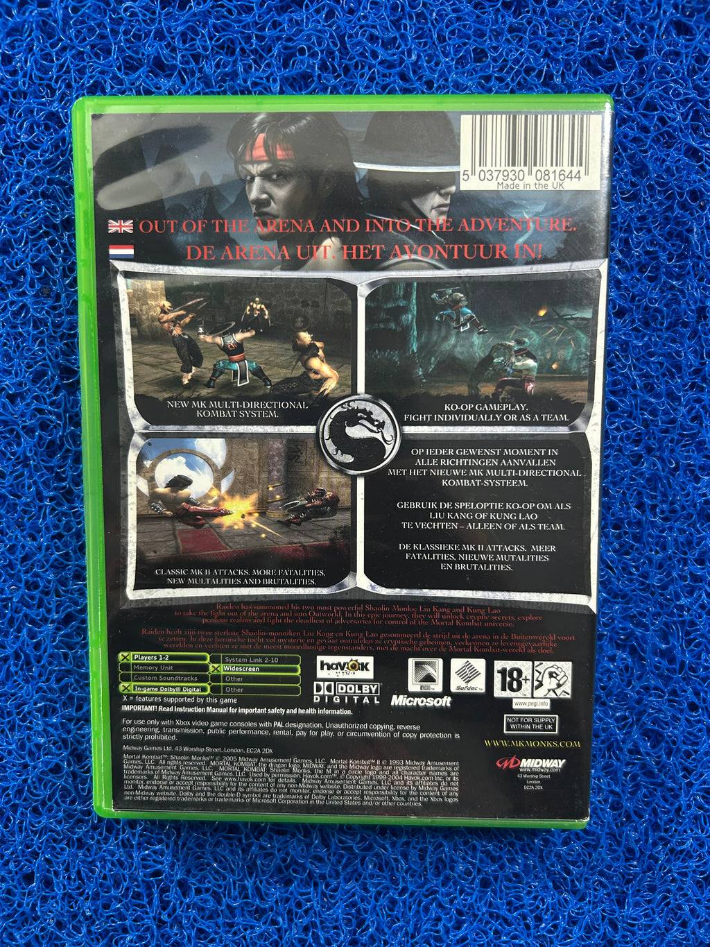 XBOX Mortal kombat shaolin monks (E)