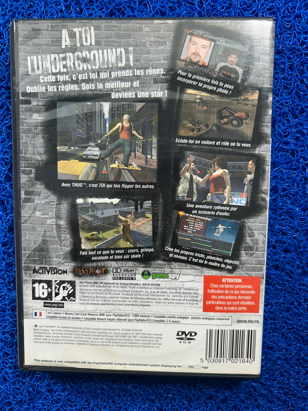 PS2 Tony hawk underground (E)