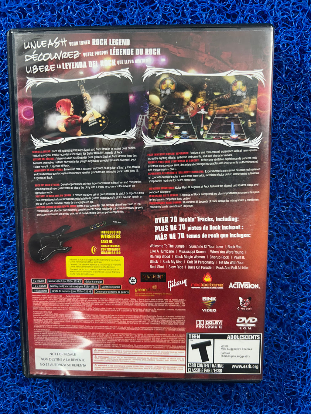 PS2 Guitar hero III legends of rock (A)