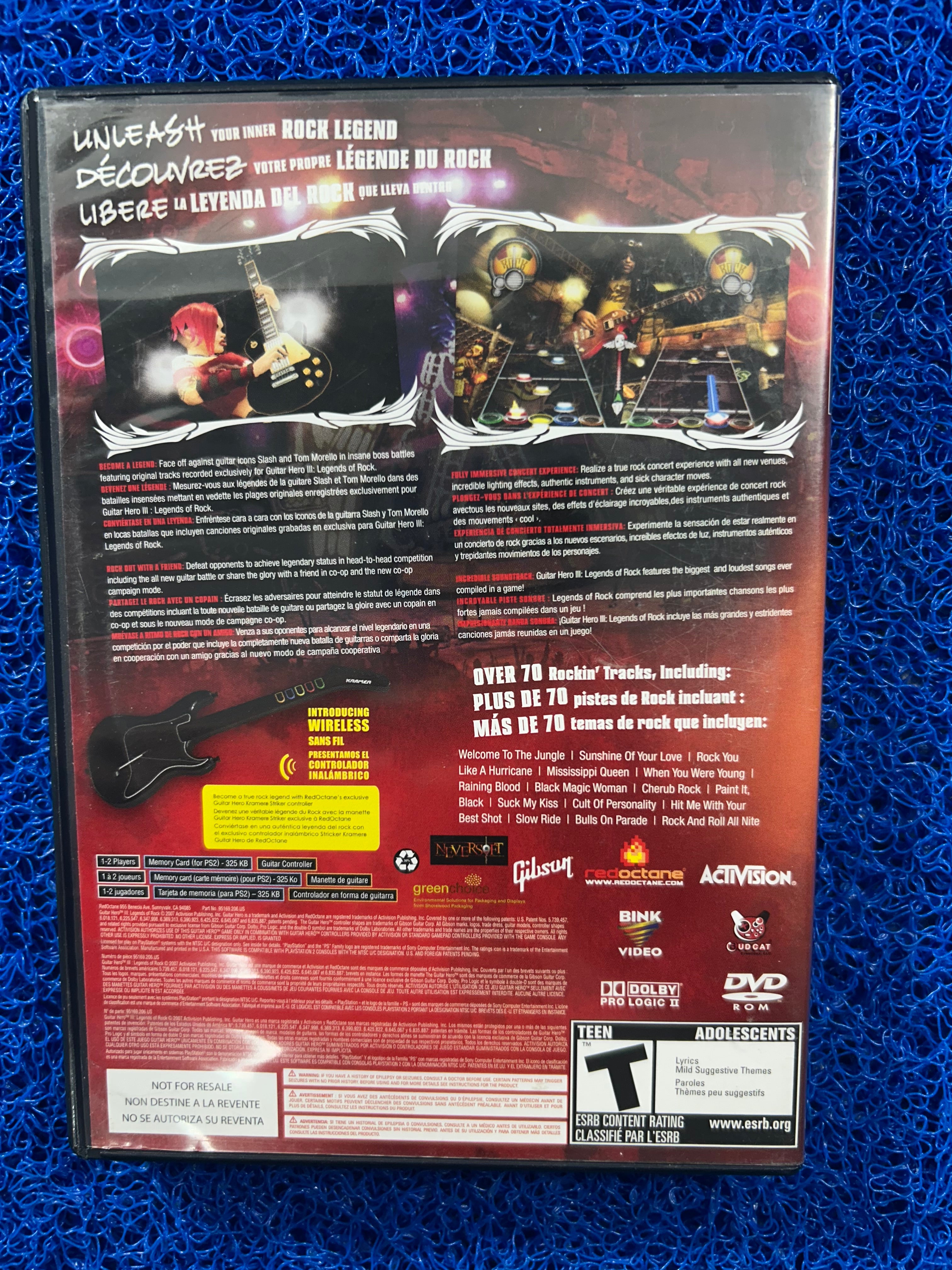 PS2 Guitar hero III legends of rock (A)