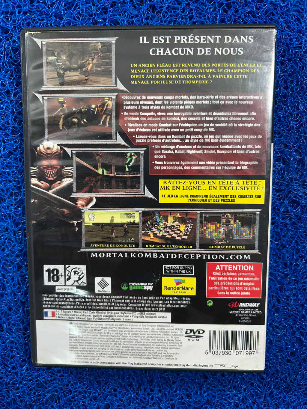 PS2# Mortal kombat mystification (E)